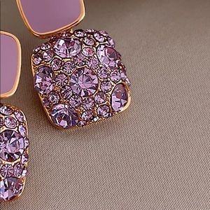 Rhinestone drop earrings
